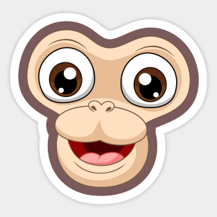 Monkey Face Sticker